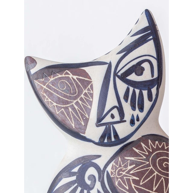 Modern Spanish Picasso-Style Cubist Cat Figurine in Ceramic by Otero Regal, 1970s For Sale - Image 3 of 9