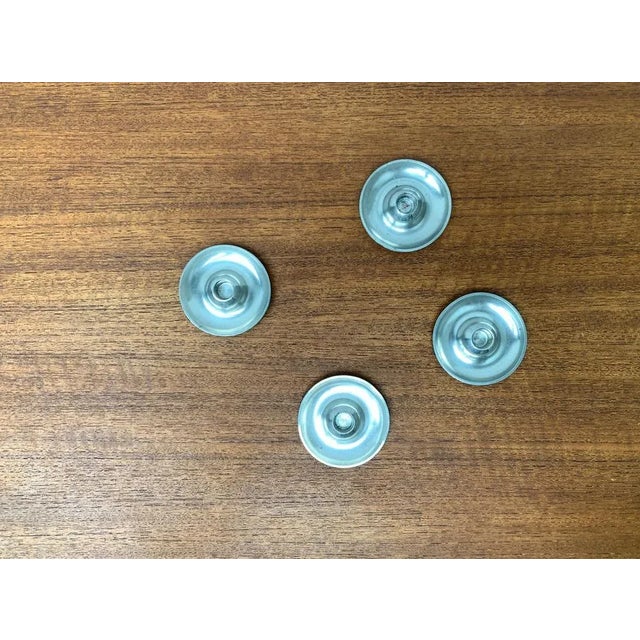 Vintage Candleholders from Ars Soltauer Zinn, Set of 4, in Very Good conditions. Designed 1970 to 1979 This piece has an...