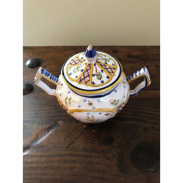 Ceramic Antique Coffee Set from Henriot Quimper Faience, 1890s-1910s, Set of 24 For Sale - Image 7 of 18