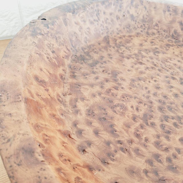 Large North African Wooden Thuya Burl Dough Bowl, 1970s For Sale - Image 18 of 18