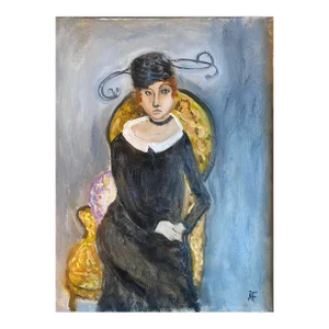 "Portrait of Eloise" Contemporary Original Expressionist Oil Painting by Alice Ford