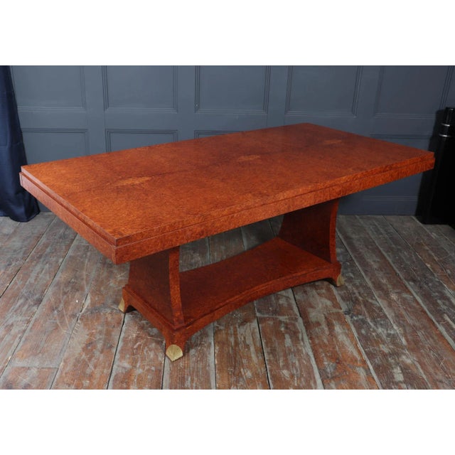 French Art Deco Dining Table in Amboyna, 1925 For Sale - Image 8 of 16