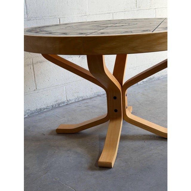 Vintage Danish Modern Tile Top Coffee Table by h.m. Sofaborde Scandinavian Oak Table For Sale - Image 4 of 9