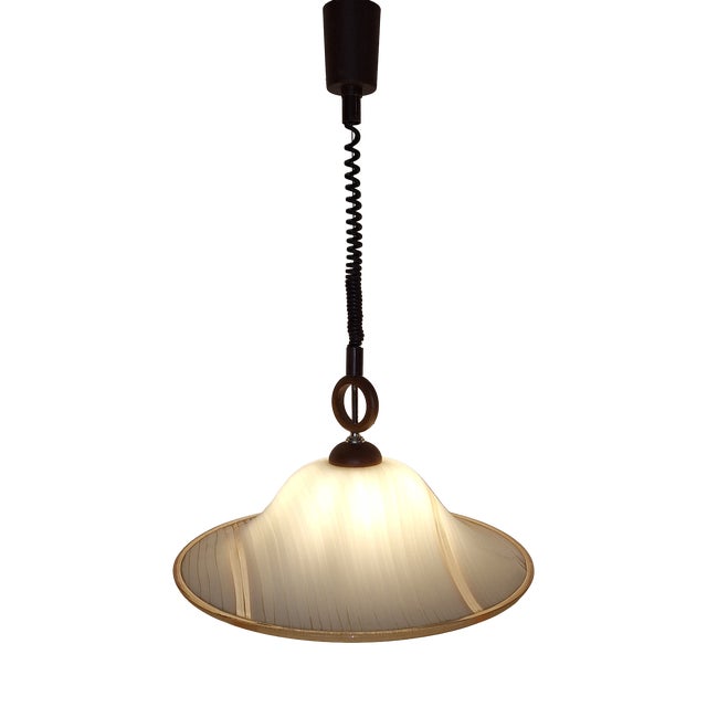 Vintage Height-Adjustable Hanging Lamp in Ash by Aro, 1980s For Sale