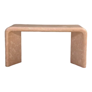 Post Modern Pink Plaster Sculptural Console Table, 1980