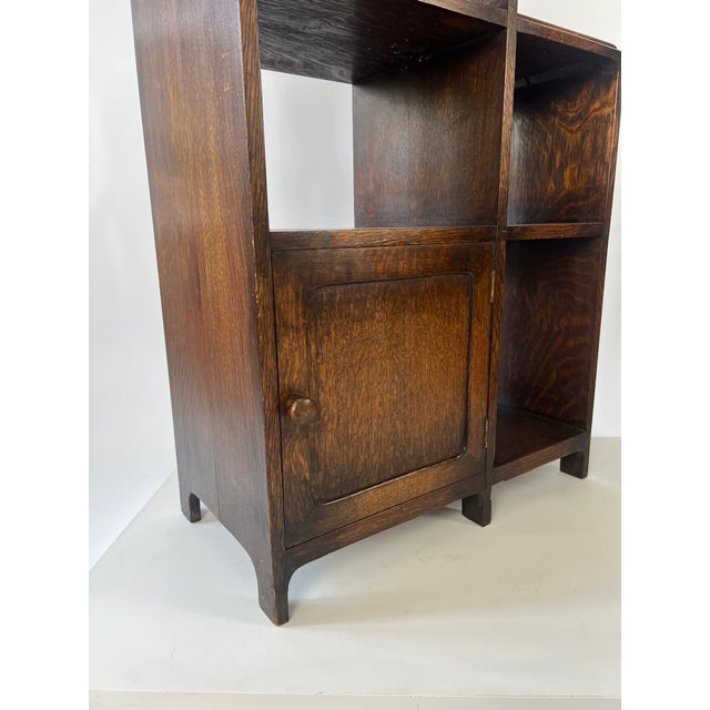 English Art Deco Modernist Bookcase in Oak, 1920s For Sale - Image 11 of 18