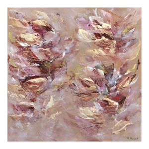 Vie Lumineuse - Romantic Abstract Textural Soft Pink Blush Tone Floral Origional Artwork by Vé Boisvert
