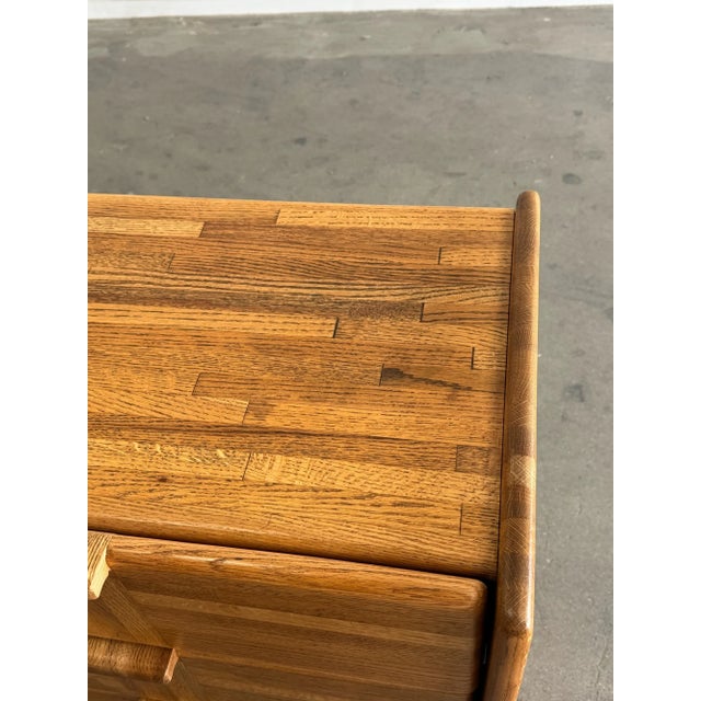 1980s Post Modern Triple Dresser in Oak For Sale - Image 10 of 11