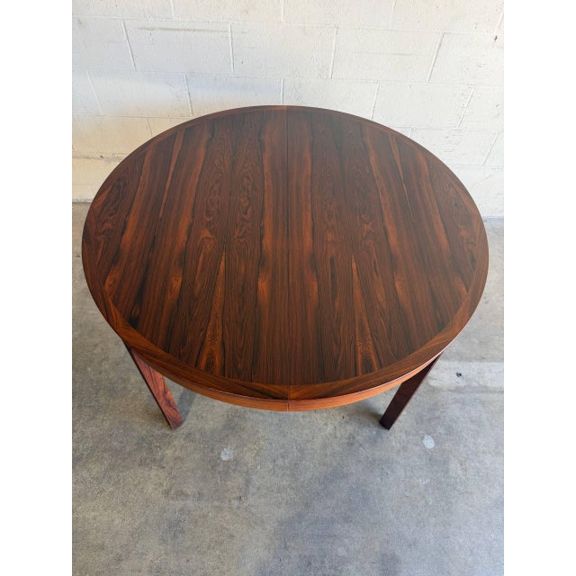 Mid-Century Modern Bertil Fridhagen for Bodafors Extendable Dining Table With Two Leaves Rosewood Swedish Mid-Century Modern 1960s For Sale - Image 3 of 15