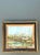 Mid 20th Century Vintage Original Waterfront Original Oil Painting on Canvas For Sale - Image 5 of 12