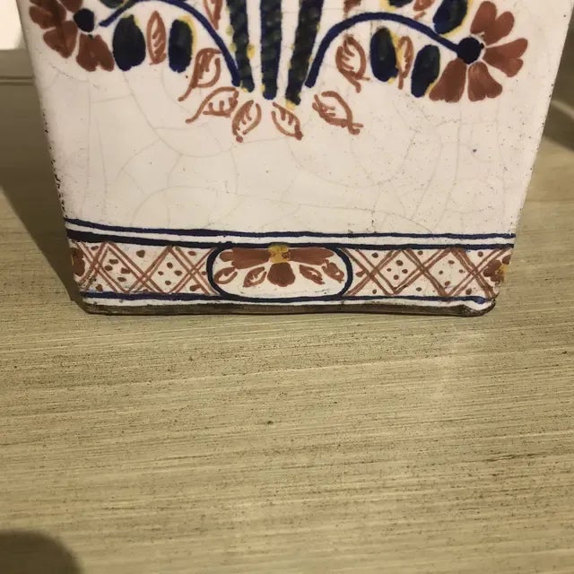 1990s Italian Hand Painted Ceramic Bottle For Sale - Image 9 of 11