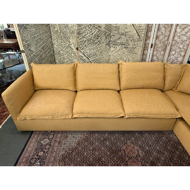 Goldenrod Interior Define Skylar Bumper Sectional, Right For Sale - Image 8 of 12