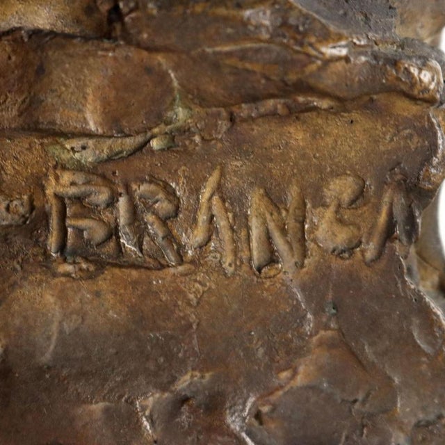 Young Peasant Girl in Bronze by Giulio Branca For Sale - Image 3 of 9