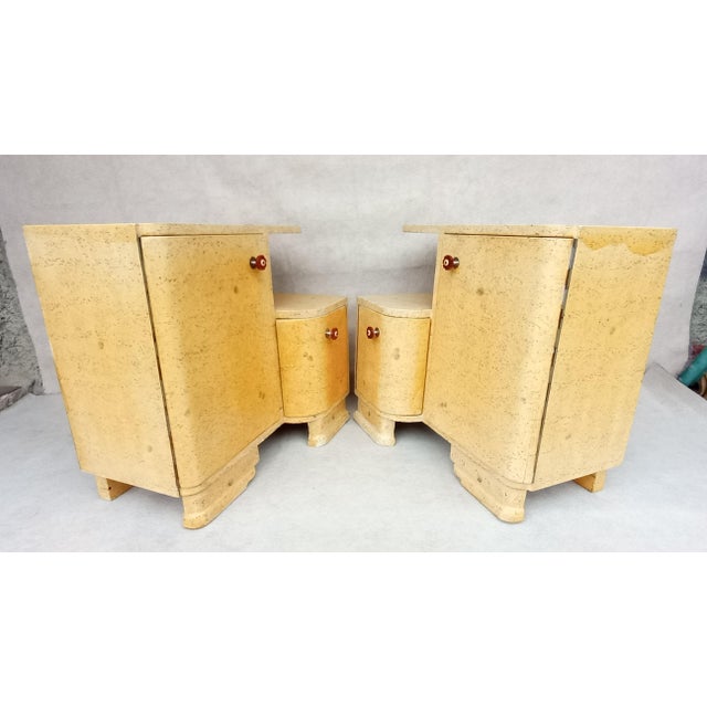 Art Deco Bedside Tables by Jindřich Halabala for Up Závody, 1950s, Set of 2 For Sale - Image 9 of 18