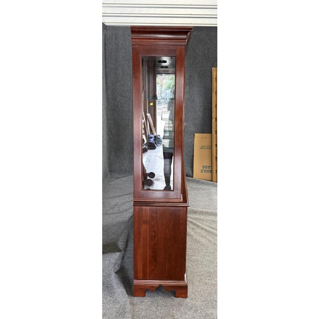 Vintage Ethan Allen Georgian Court Solid Cherry China Cabinet or Buffet For Sale In Raleigh - Image 6 of 18