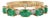 Vintage-Style 2.18ct Oval Emerald & Diamond Double Band Ring in 14k Gold Size 8 For Sale