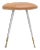 30"H Mid Modern Stool, Mustard & Silver For Sale
