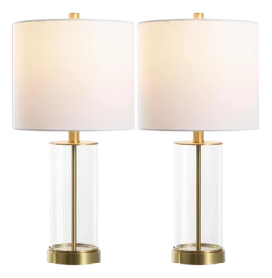 Anders Table Lamp in Clear/Brass - a Pair