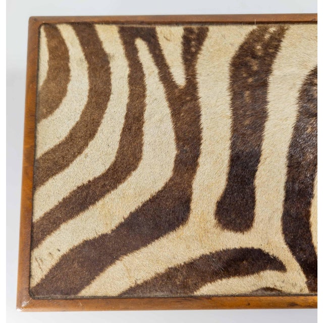 Mid-Century French or American Walnut and Zebra Humidor Box For Sale - Image 11 of 17