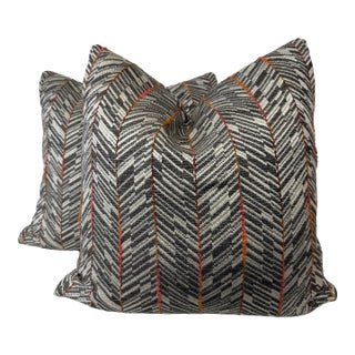 Osborne & Little "Elgin" in Mocha 22" Pillows-a Pair For Sale
