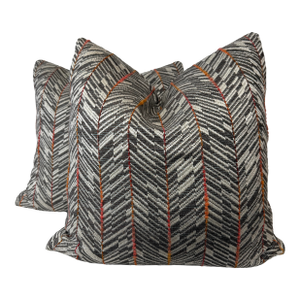 Osborne & Little "Elgin" in Mocha 22" Pillows-a Pair