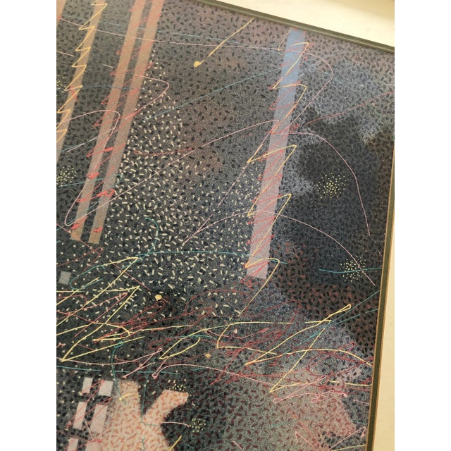 If you love 1980's art and design, this oversized work might be whispering to you. MARCUS UZILEVSKY "City Lights" abstract...