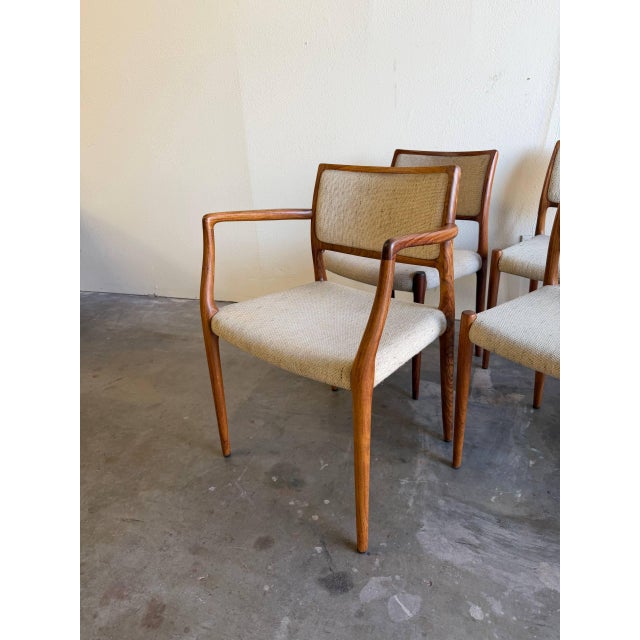 1960s Iconic Niels Otto Møller Model 80 and 65 Rosewood Dining Chairs – Set of 8, Denmark 1960s For Sale - Image 5 of 10