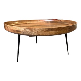 Mater Bowl Table, Natural Finish For Sale