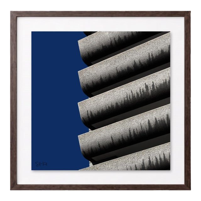 “Barbican 04” Giclee Archival Pigment Print 24x24 Framed in Walnut For Sale