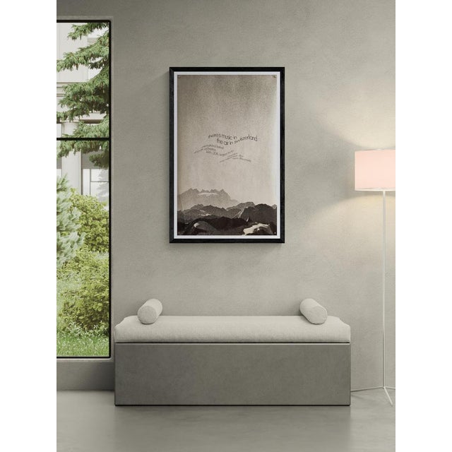 This monochromatic vintage poster promotes the 1970 International Festival of Youth Orchestras in St. Moritz. The design...