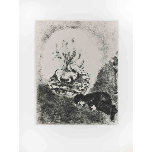 Marc Chagall, The Sacrifice of Noah, Etching, 1956 For Sale