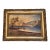 Antique 19th Century Oil Painting — Mediterranean Coastal Landscape With Olive Trees and Cliffs — Original Carved Gilt Frame For Sale