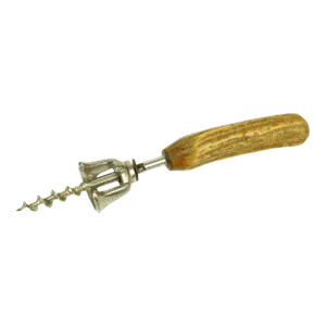 Vintage Corkscrew Wine Bottle Opener With Natural Antler Handle