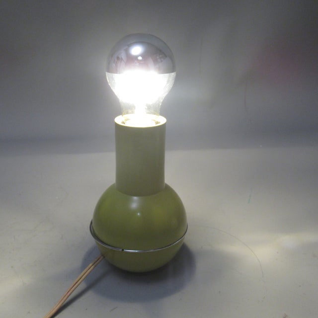 Khaki Italian Tumbler Lamp from Lamperti, 1970s For Sale - Image 8 of 9