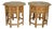 1990s Royal Mandala Inlay Octagonal End Tables - Set of 2 For Sale