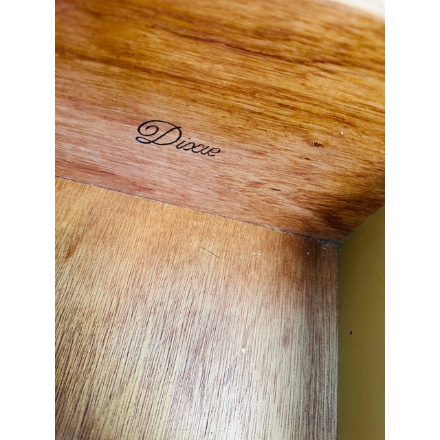 Wood Vintage Dixie Aloha Faux Bamboo 3-Drawer Bachelor’s Chest - Original Cream Finish - Palm Beach Regency For Sale - Image 7 of 12