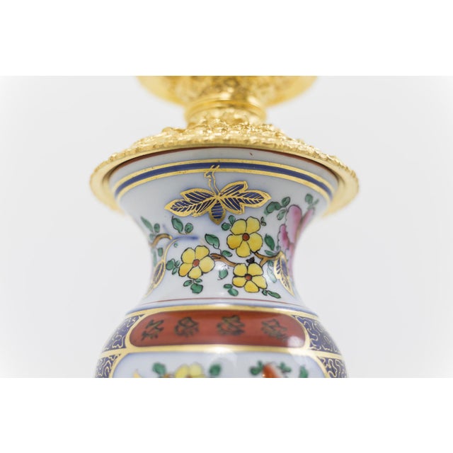 Table Lamps in Porcelain and Gilt Bronze, 1880s, Set of 2 For Sale - Image 6 of 11