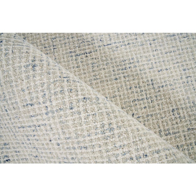 Exquisite Rugs Exquisite Rugs George Tufted New Zealand Wool & Cotton Light Blue/Ivory Rug-8'X10' For Sale - Image 4 of 7