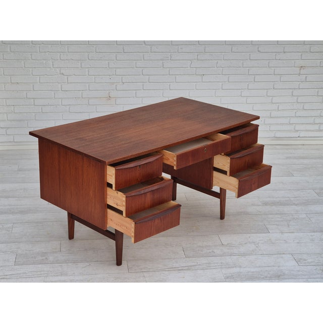 Vintage Danish Teak Desk, 1960s For Sale - Image 18 of 18
