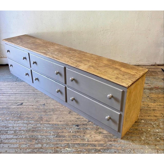 Shabby Chic Extra Large Bank of Drawers, For Sale - Image 3 of 9