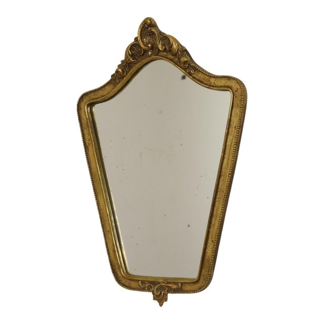 Baroque French Crested Mirror with Gold Leaf Gilt, 1960s For Sale - Image 14 of 18
