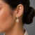 Traditional Late 20th Century 14K White Two Tone Gold Diamond Teardrop Dangle Earrings, Pair For Sale - Image 3 of 3