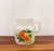 Mid-Century Modern Vintage Frosted Glass Orange Juice Pitcher & Tumbler Set of 6 For Sale - Image 3 of 6