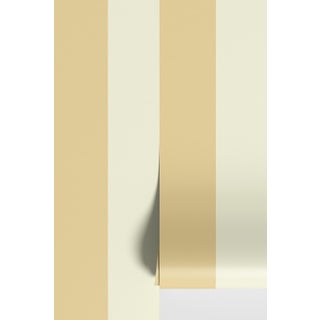 Clubhouse Stripe Grasscloth Wallpaper by House Party | Neutral Rattan & Vanilla Cream | 8 Yards For Sale