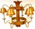 Mid 20th Century Hollywood Regency Ochre Japanned Faux Bamboo Tole Six-Light Chandelier For Sale - Image 18 of 18