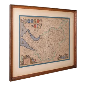 1660's Antique County Map of Cheshire