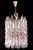 Fabulous original Venini Poliedri chandelier by Carlo Scarpa. Rare combination of light pink and Ice colored Murano glass....