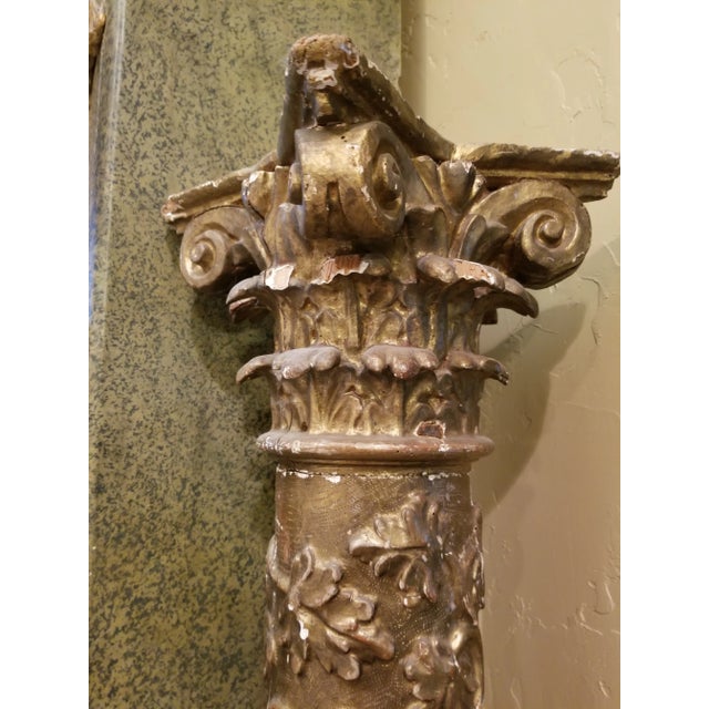 18th Century Antique Giltwood Columns - a Pair For Sale - Image 10 of 12