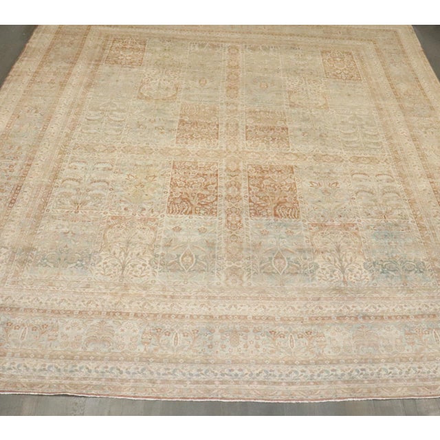 Antique Zabihi Collection Stunning Garden Design Persian Kerman Carpet - 12'5" x 15'10" For Sale - Image 11 of 12