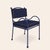 Metal Panarea Armchair in Blue & Taupe Upholstery by Ceraudo For Sale - Image 7 of 7